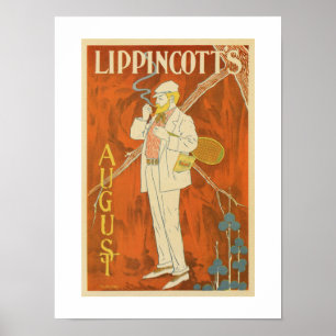 Poster Em agosto de 1895 o compartimento de Lippincott