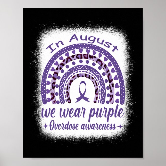 Poster Em agosto Vestimos Awarenes de Sobredosagem do Arc (Frente)