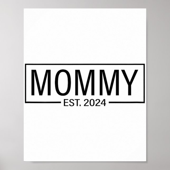 Poster Em Breve Mamãe 2024 Gravidez Announcem (Frente)