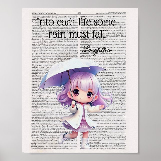 Poster Em cada vida uma chuva deve cair — Longo (Frente)