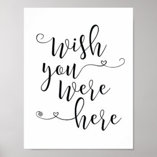 Poster Em carinhoso sinal de memória - queria que estives