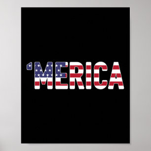 Poster (em Ck) Camisas Patrióticas Bandeira dos EUA Avião