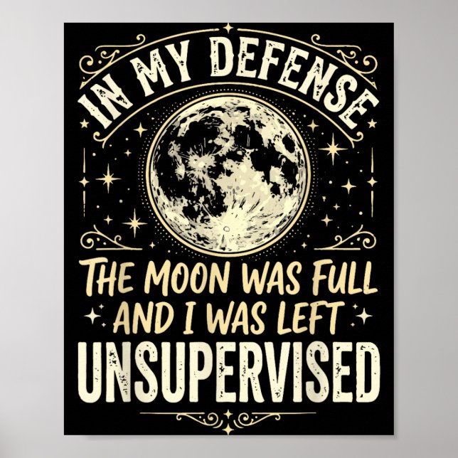 Poster Em defesa a lua estava cheia e foi deixada (Frente)