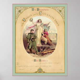 Póster Em defesa da união e do Constitution~ 1861