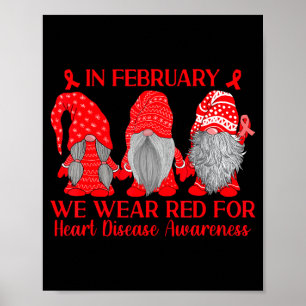 Poster Em Fevereiro Usamos Laço Vermelho Conscientização