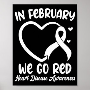 Poster Em Fevereiro Vamos de Vermelho Mês de Conscientiza
