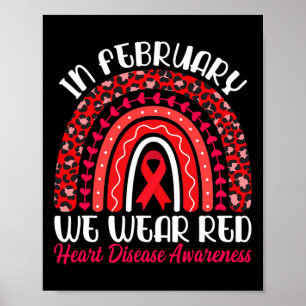 Poster Em fevereiro Vestimos o Red Rainbow - Doença Cardí