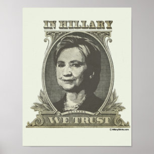 PÓSTER EM HILLARY, CONFIAMOS