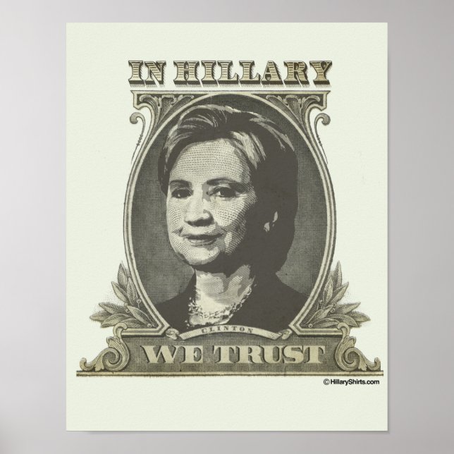 PÓSTER EM HILLARY, CONFIAMOS (Frente)