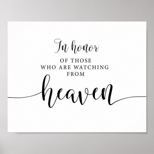 Poster Em Honra Daqueles Que Estão Observando do Céu (Frente)