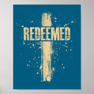 Poster Em Jesus Redimido Cruz Pregos Fé