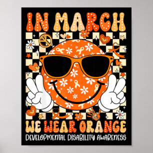 Poster Em março usamos laranja deficiência de desenvolvim