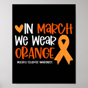 Poster Em março use laranja para esclerose múltipla
