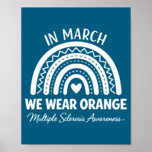 Poster Em março use laranja para esclerose múltiplaEm mar