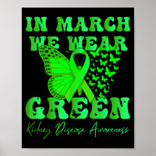 Poster em março use verde conscientização sobre doença re
