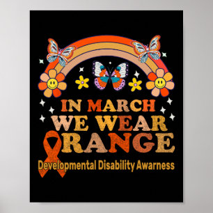 Poster Em março Vestimos Laranja - Deficiência no Desenvo