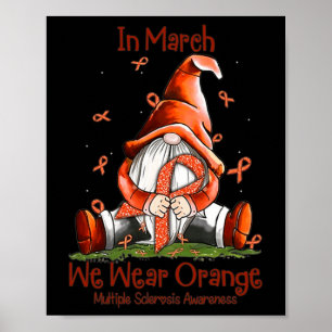 Poster Em março Vestimos Laranja - Sclerose Múltipla Com 