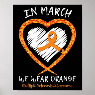 Poster Em março, Vestimos o Laranja Múltipla Esclerose Aw