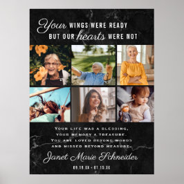 Poster Em Memória Amorosa | 6 Colagem de Fotos Funeral