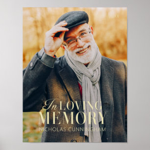 Poster Em Memória Amorosa Moderno Memorial de Foto Elegan