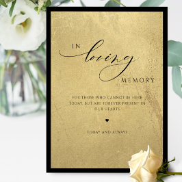 Poster Em Memória Amorosa, Sinal de Casamento Preto e Dou