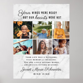 Poster Em Memória Carinhosa | 6 Colagem de Fotos Funeral