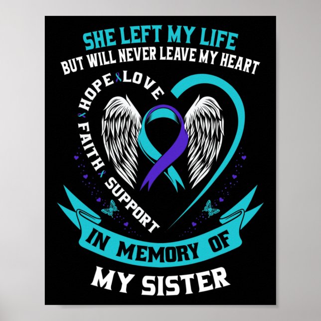 Poster Em Memória Da Minha Irmã Memorial De Consciência S (Frente)