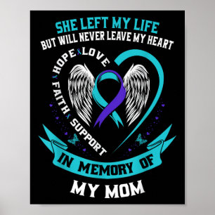 Poster Em Memória da Minha Mãe Perda da Mãe Conscientizaç