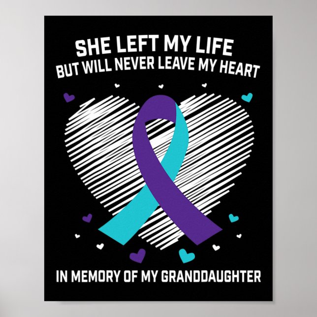 Poster Em memória da minha neta, Sensibilização suicida p (Frente)