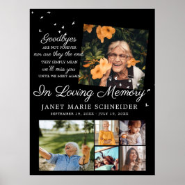 Poster Em memória de amor | 6 Funerais de colagem de foto