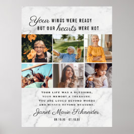 Poster Em memória de amor | 6 Funerais de colagem de foto