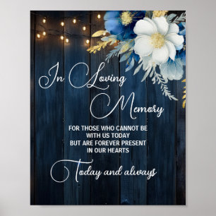 Poster Em Memória de Amor Memória Floral Floral Memorial
