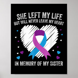 Poster Em Memória de Minha Querida Irmã Prevenção ao Suic