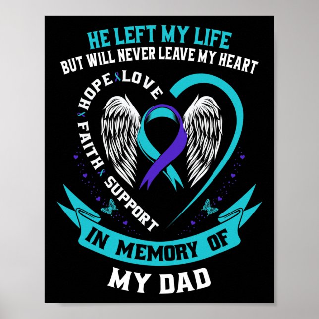 Poster Em Memória Do Meu Pai Perda Do Pai Suicida Awarene (Frente)