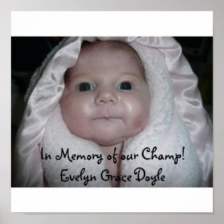 Póster Em memória do nosso campeão! Evelyn Grace D.