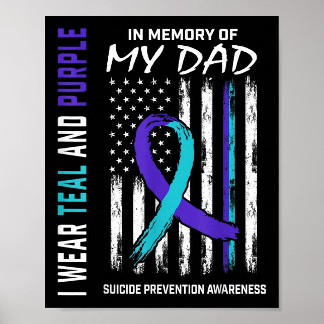Poster Em memória do pai Conscientização Prevenção do Sui (Frente)