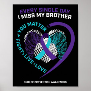 Poster Em Memória Eu Sinto Falta Do Meu Irmão Prevenção S