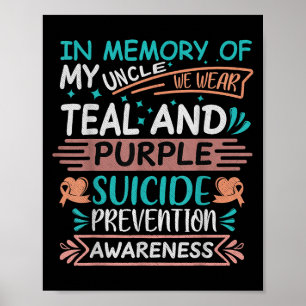 Poster Em Memória Eu Sinto Falta Do Meu Tio De Prevenção 