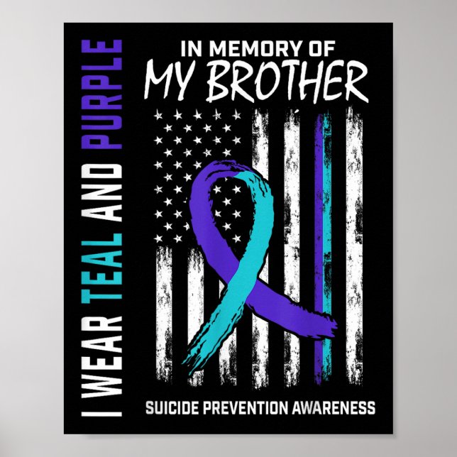 Poster Em Memória, Irmão, Prevenção Contra O Suicídio (Frente)