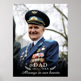 Poster Em Memória Querida | Memorial Fotográfico Funeral