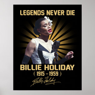 Poster Em Memórias Da Lenda Musical Billie Holiday
