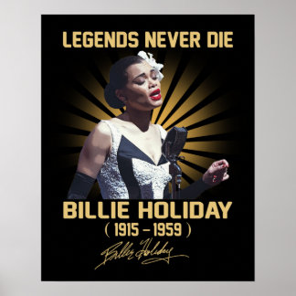 Poster Em Memórias Da Lenda Musical Billie Holiday