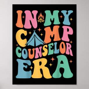 Poster Em Meu Campo, Conselheiro Da Era Groovy Summer Cam
