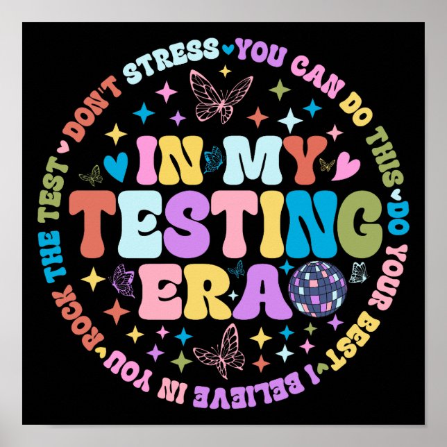 Poster Em Minha Época De Testes Professores Alunos Atinge (Frente)