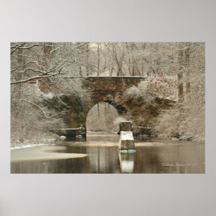Póster Em nenhuma parte ponte em canvas