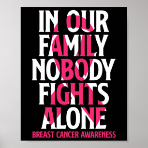 Poster Em Nossa Família Ninguém Luta Sozinho - Cancer De
