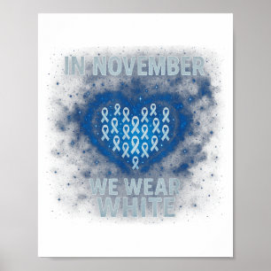 Poster Em Novembro Usamos Faixa de Consciencialização do