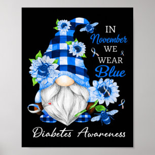 Poster Em novembro, Vestimos a consciência da diabetes az