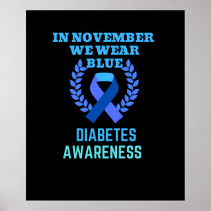 Poster Em novembro, Vestimos a consciência da diabetes az