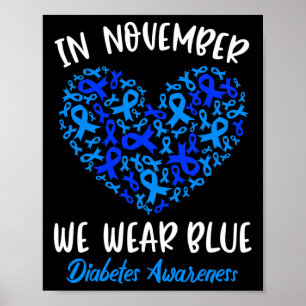 Poster Em novembro, Vestimos a consciência da diabetes az